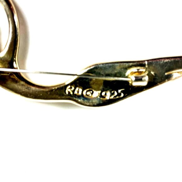 Modernist Sterling Silver Dancing Woman Figure Brooch Pin Ruth Bloch Israel - Picture 5 of 5